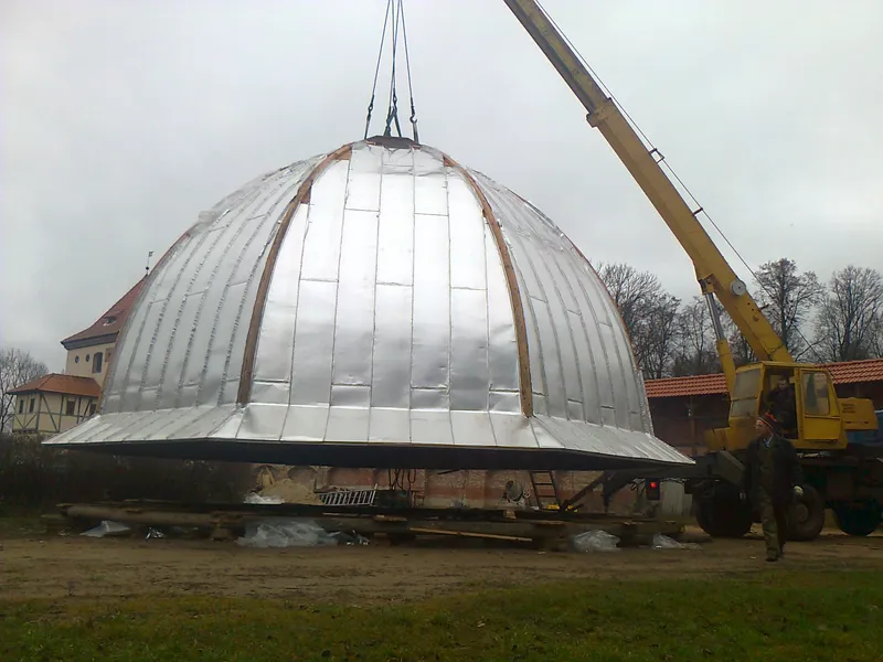 Пробный подъем малым краном - стрела 11 метров